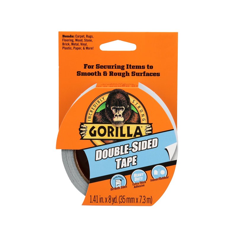 Gorilla 100925 Tape, 8 yd L, 1.41 in W, Gray