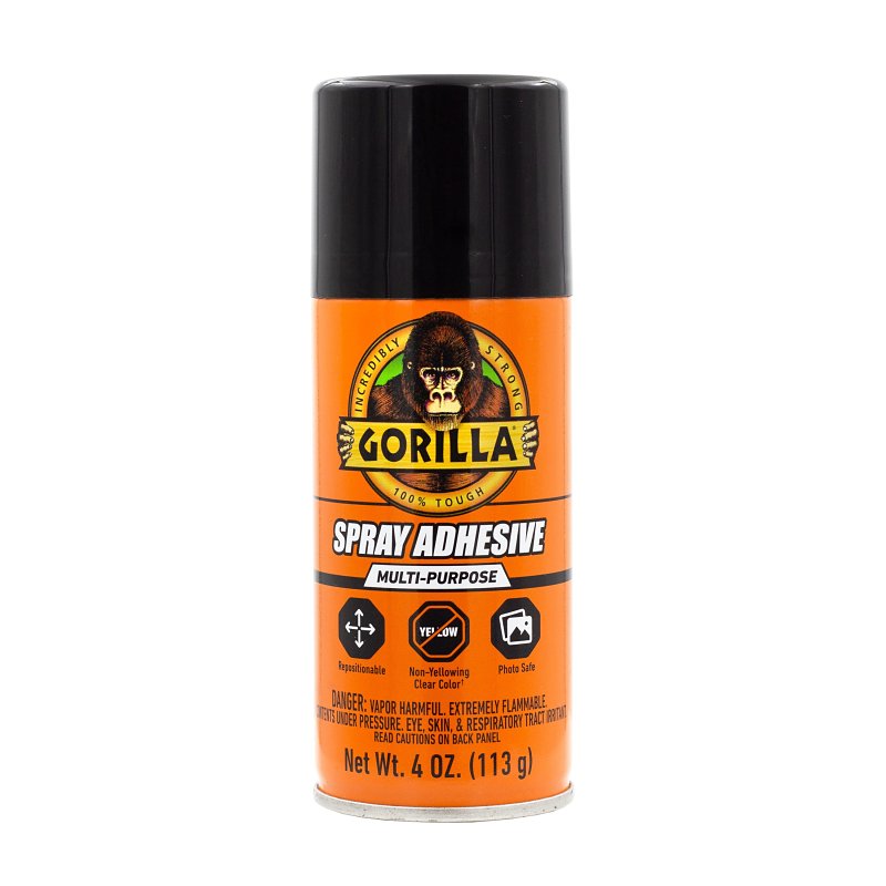 Gorilla 6346502 Spray Adhesive, Clear, 4 oz