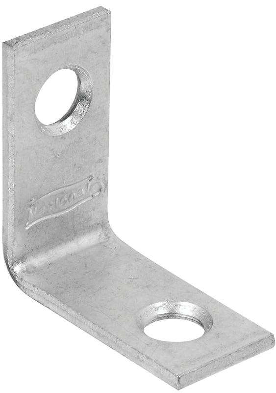 National Hardware 115BC Series Corner Brace, 1 in L, 1/2 in W, 1.07 in H, Steel, Zinc, 0.07 Thick Material