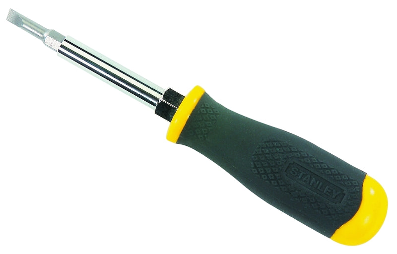 STANLEY 68-012 Screwdriver, 1/4, 5/16 in Drive, 7-3/4 in OAL, Rubber Handle