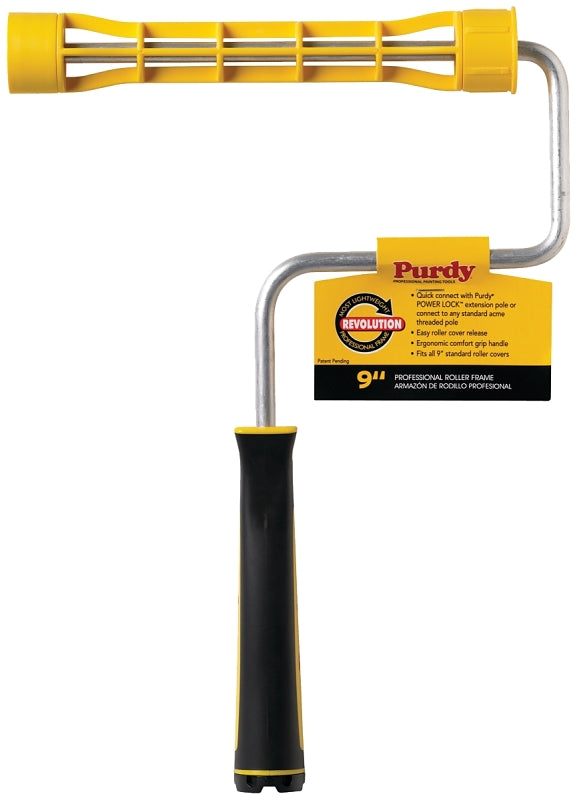 Purdy 14A751129 Roller Frame, 9 in L Roller, Plastic Handle, Ergonomic Handle