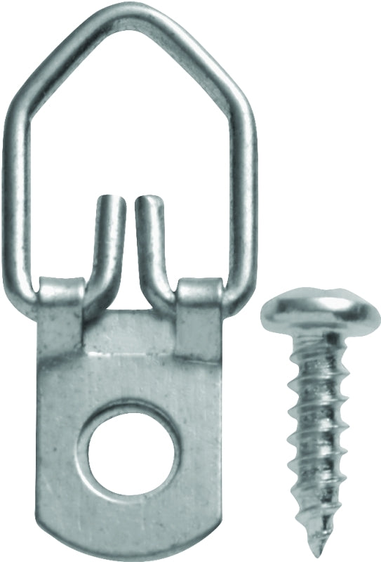 OOK Picture Hanger, 30 lb, Steel, Zinc