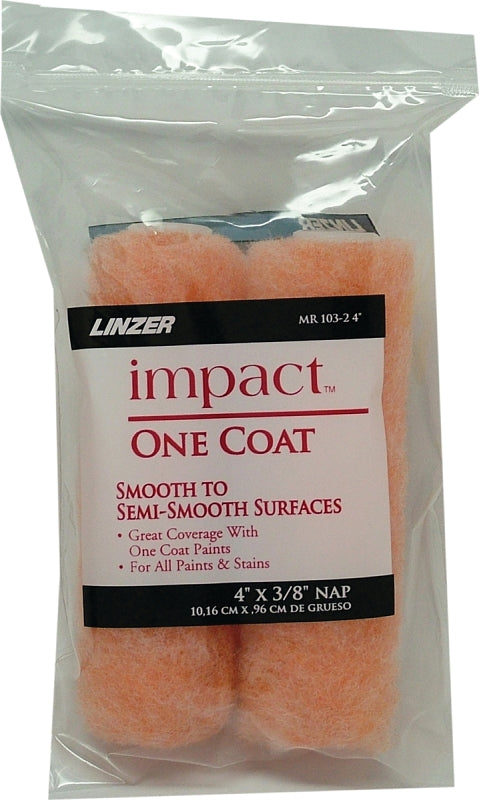 Linzer MR 103-2 4IN Roller Cover, 3/8 in Thick Nap, 4 in L, Fabric Cover