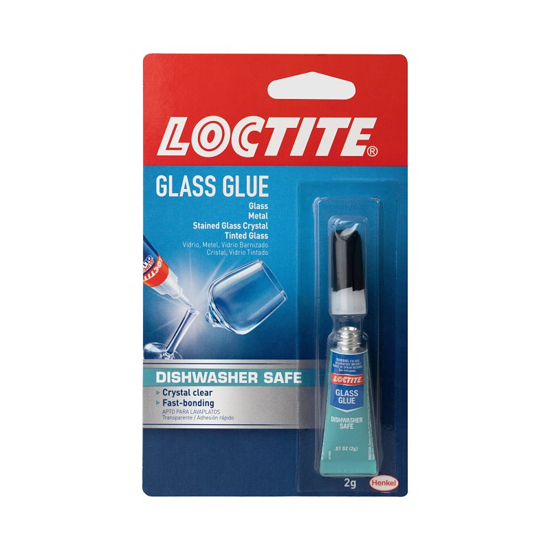 Loctite Glass Glue, Light Yellow, 2 g Tube