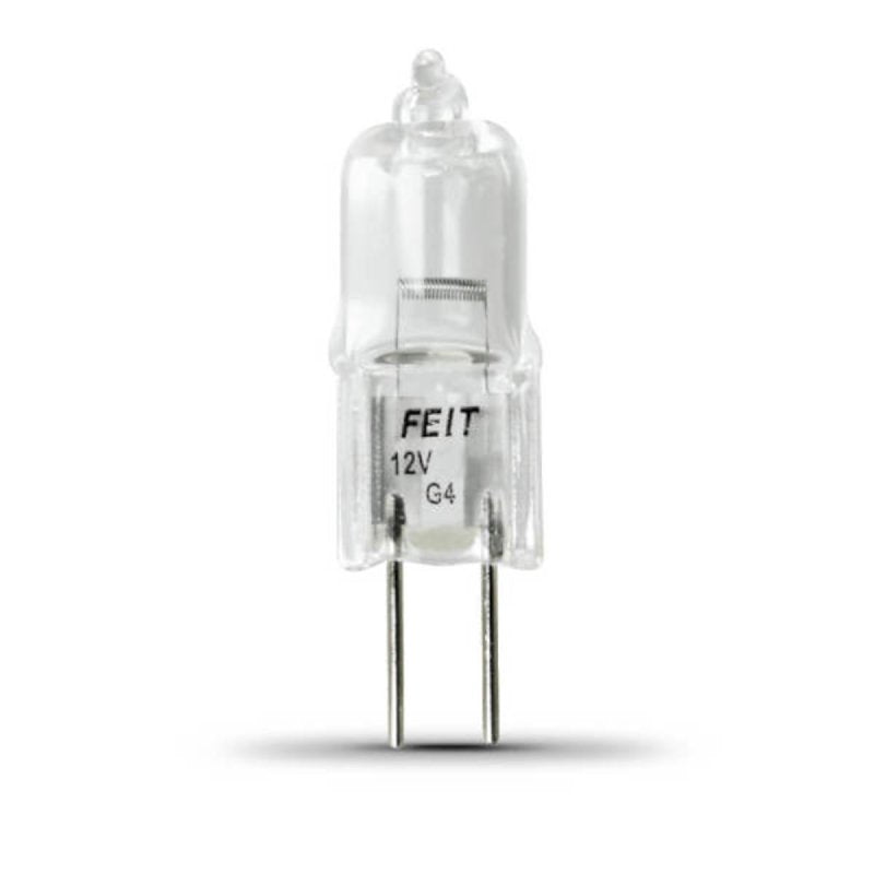 Feit Electric BPQ20T3 Halogen Bulb, 1-1/4 in H Dimensions, 20 W, G4 Lamp Base, JC T3 Lamp, 3000 K Color Temp