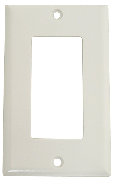 Eaton Wallplate, Standard-Size, 4-1/2 in L, 2-3/4 in W, 1-Gang, Thermoset, White