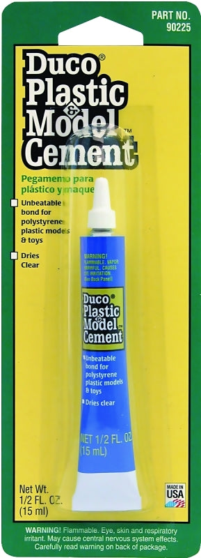 Duco 90225 Plastic and Model Cement, Clear, 0.5 oz Tube