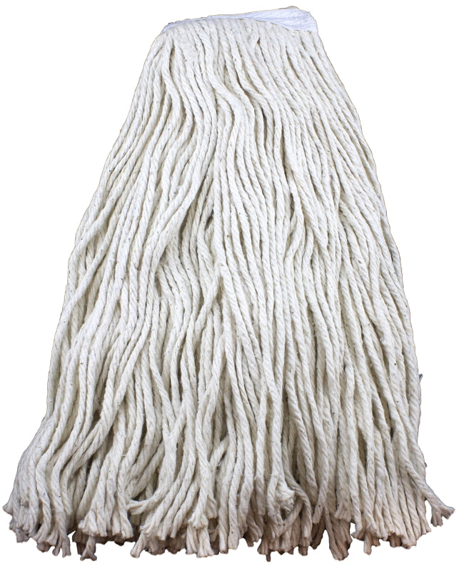 Zephyr ShineUp 10024L Cut-End Wet Mop Head, 24 oz, 1-1/4 in Headband, Cotton