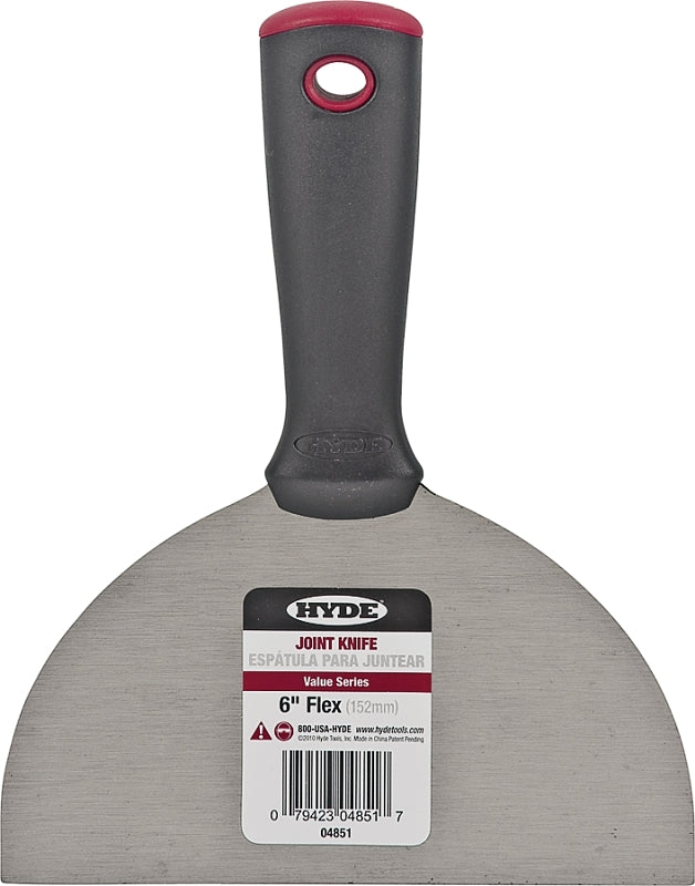 Hyde Value Series Joint Knife, 6 in W Blade, Carbon Steel Blade, Flexible Blade, Ergonomic Handle