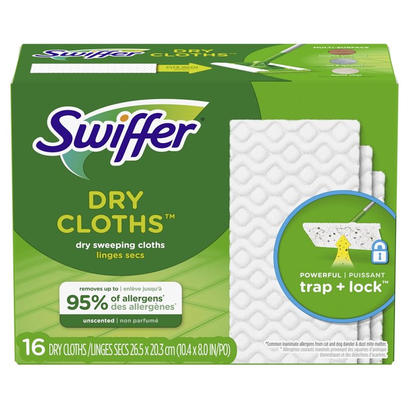 Swiffer 31821 Disposable Dry Refill Pad, Microfiber