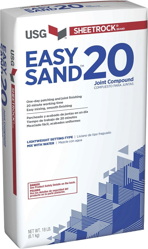 USG Easy Sand 20 Joint Compound, Powder, Natural, 18 lb