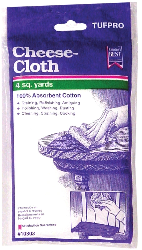 Trimaco SuperTuff 10303 Cheese Cloth, White, Cotton, 12/PK