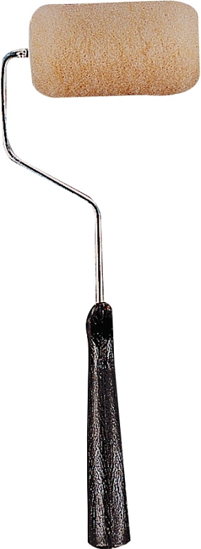 Linzer Roller Frame and Cover, 1/2 in Nap, Polyester Cover, Plastic Handle, Threaded Grip Handle, 4 in L Roller