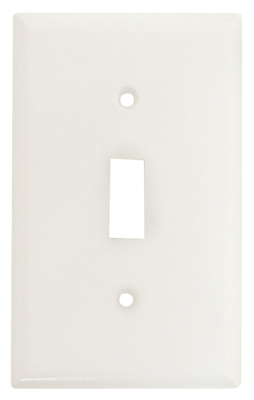 Eaton Wiring Devices Wallplate, Standard-Size, 4-1/2 in L, 2-3/4 in W, 1-Gang, Thermoset, White, High-Gloss