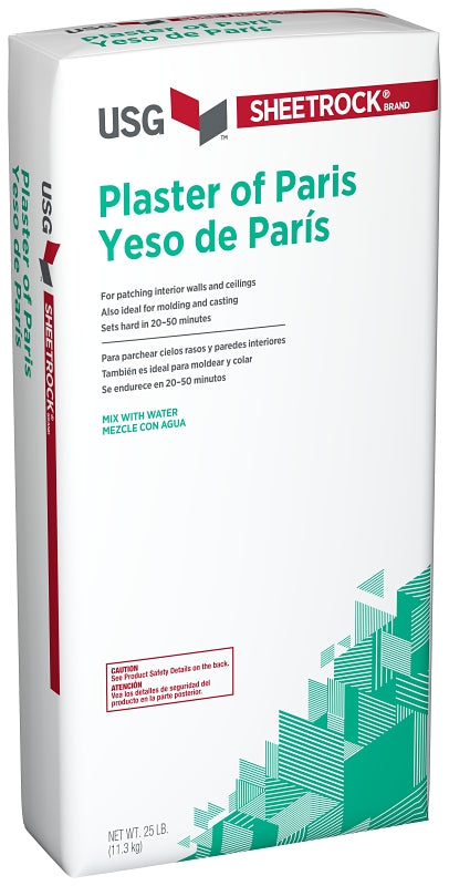 USG SHEETROCK Plaster of Paris, Powder, Low, Off-White, 25 lb Bag