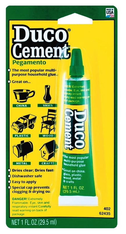 Devcon Household Cement, Liquid, Solvent, Clear, 1 oz Tube