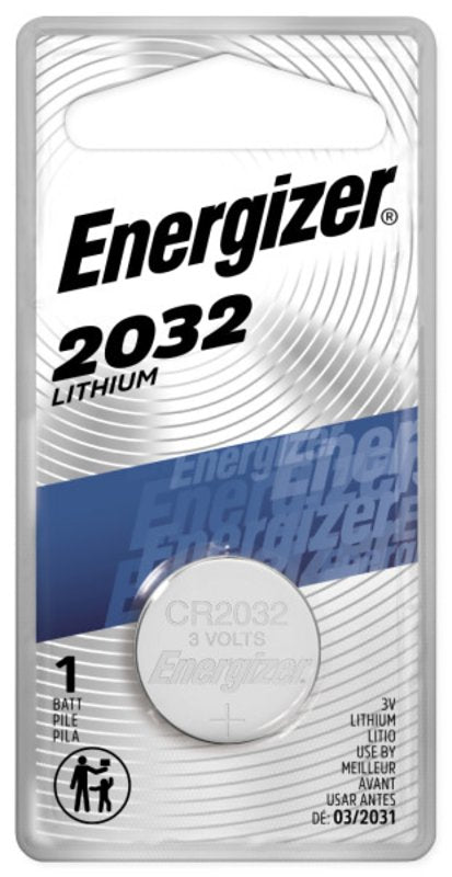 Energizer Coin Cell Battery, 3 V Battery, 235 mAh, CR2032 Battery, Lithium, Manganese Dioxide