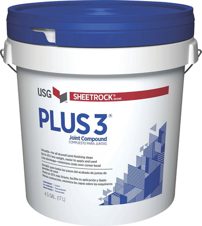 Sheetrock Plus 3 Joint Compound, Paste, Off-White, 4.5 gal, Pail
