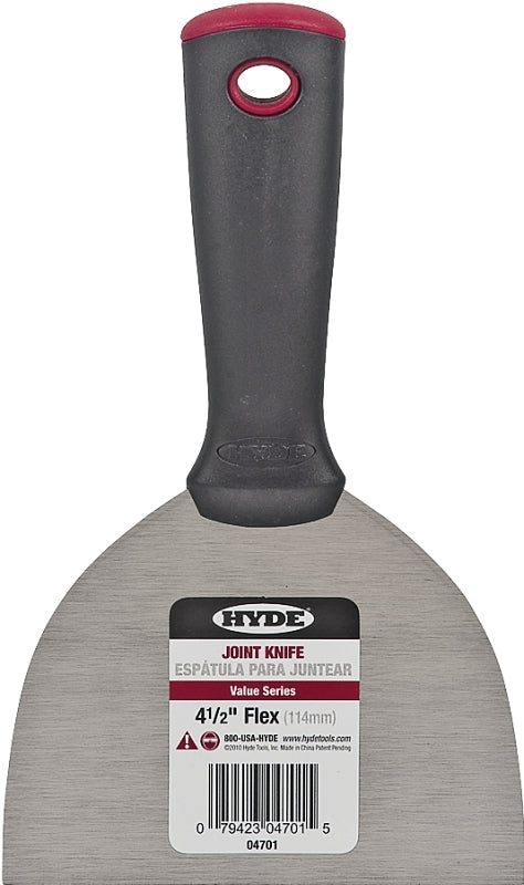 Hyde Value Series Joint Knife, 4-1/2 in W Blade, Carbon Steel Blade, Flexible Blade, Ergonomic Handle