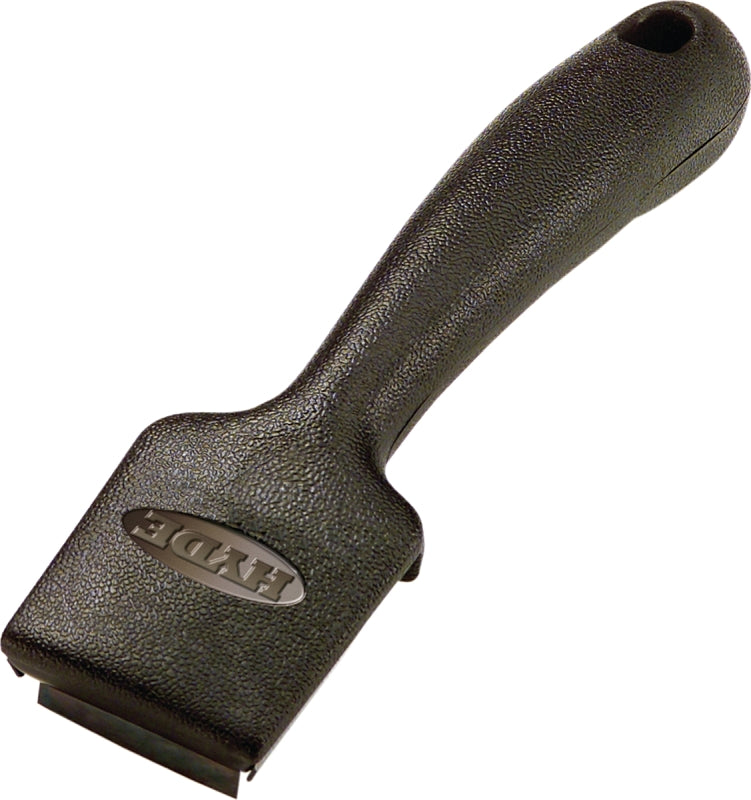 Hyde Black & Silver Lifetime Series 10530 Pull Scraper, 1-1/2 in W Blade, 4-Edge Blade, HCS Blade, Polypropylene Handle