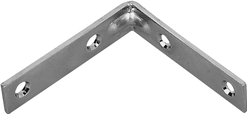 ProSource Corner Brace, 2-1/2 in L, 2-1/2 in W, 5/8 in H, Steel, Zinc-Plated, 2 mm Thick Material