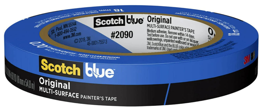 ScotchBlue Painter's Tape, 60 yd L, 0.71 in W, Blue