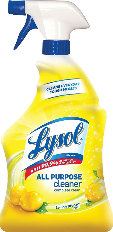 Lysol All-Purpose Cleaner, 32 oz Bottle, Liquid, Lemon Breeze, Turquoise