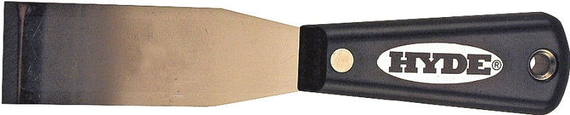 Hyde Black & Silver Series 2200 Putty Knife, 1-5/16 in W Blade, HCS Blade, Nylon Handle