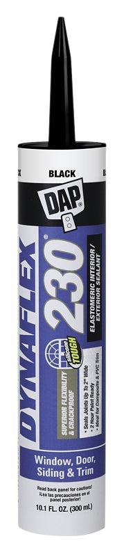 DYNAFLEX 230 Premium Sealant, Black, 1 day Curing, 40 to 100 deg F, 10.1 oz Cartridge