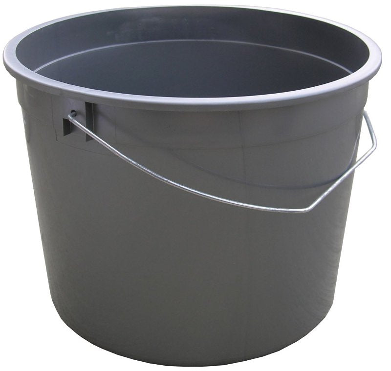 Leaktite-IPL Plastics 1000535 Ring-Free Pail, 5 qt Capacity, HDPE, Silver