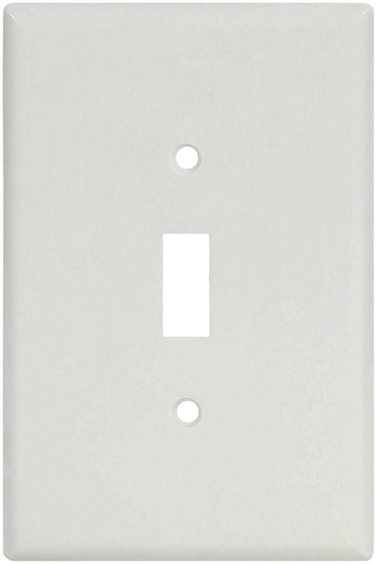 Eaton Wallplate, 5-1/4 in L, 3-1/2 in W, 1-Gang, Thermoset Plastic, White