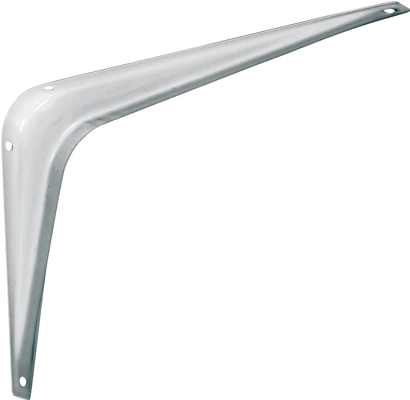 National Hardware 211BC Series Shelf Bracket, 100 lb, Steel, White, 6 in L