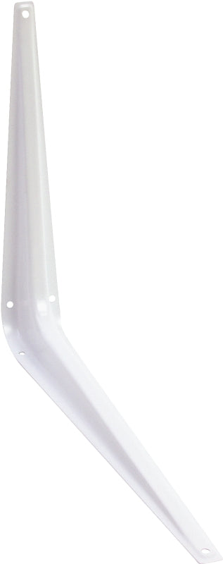 National Hardware 211BC Series Shelf Bracket, 100 lb, 12 in L, Steel, White