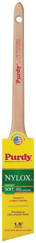 Purdy 080215 Trim Brush, Hardwood Handle, 1-1/2 in W, Nylon Bristle, Rat Tail Handle