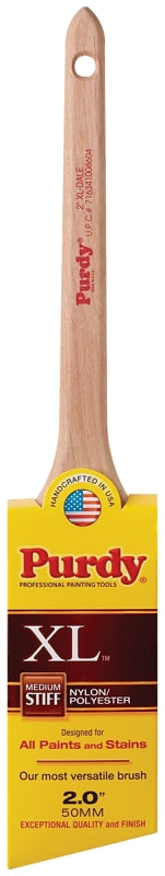 Purdy 080320 Trim Brush, Natural Hardwood Handle, 2 in W, Nylon/Polyester Bristle