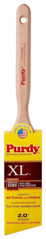 Purdy 152320 Trim Brush, Hardwood Handle, 2 in W, Nylon/Polyester Bristle, Fluted Handle