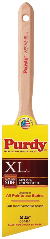 Purdy 152325 Trim Brush, 2-1/2 in W, Nylon/Polyester Bristle, Fluted Handle