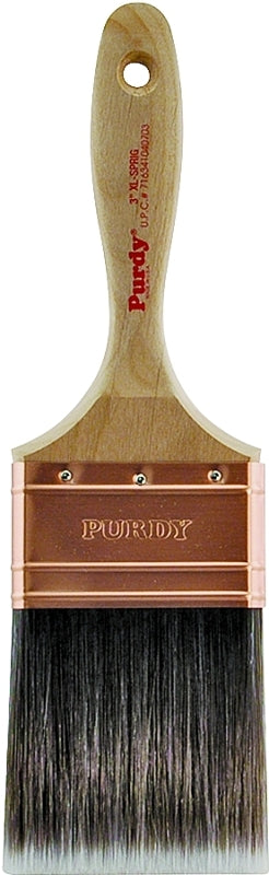 Purdy 144380330 Paint Brush, 3 in W, Flat Brush, 3-3/16 in L Bristle, Nylon/Polyester Bristle, Beaver Tail Handle