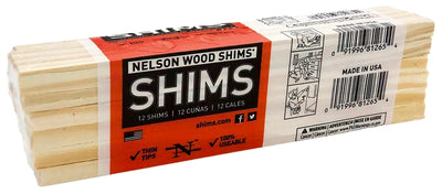 Nelson PSH8/12/36/65 Shim, 8 in L, 1-3/8 in W, 1/4 in Thick, Pine Wood