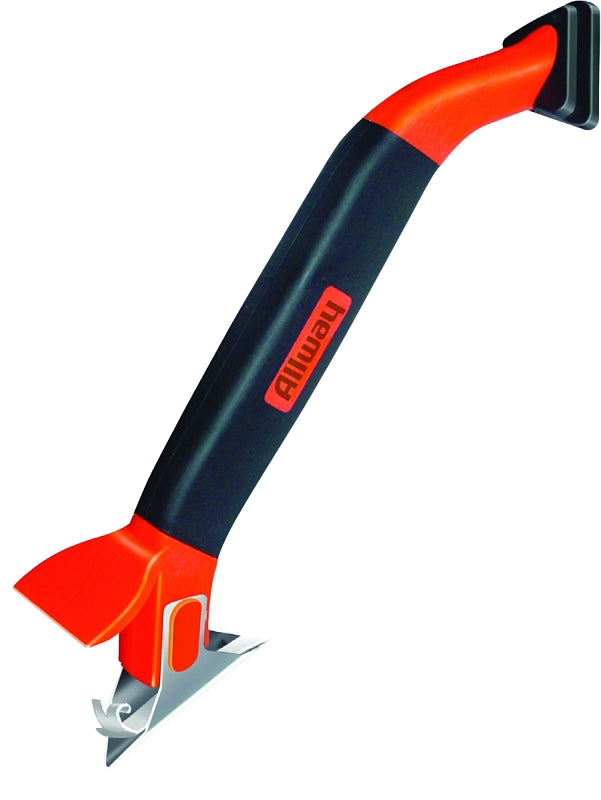 ALLWAY CT31 Caulk Tool, 9-11/16 in L, 3-13/16 in W, Plastic/Stainless Steel, Black/Red
