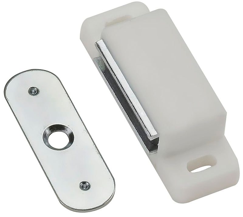 National Hardware V713 Series Magnetic Catch, Nylon/Steel, White