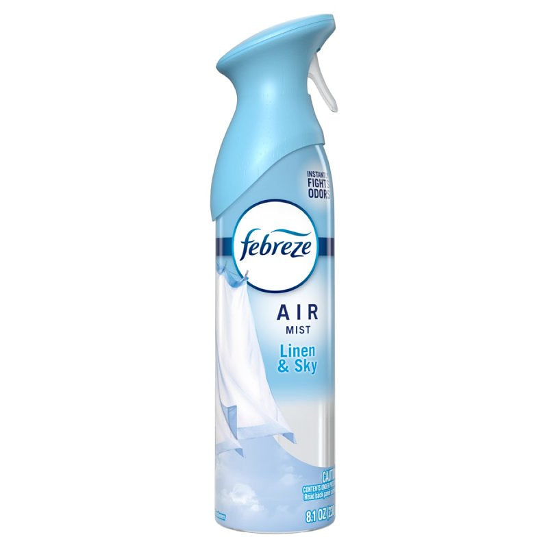 febreze 96256 Air Freshener, 8.1 oz Aerosol Can, Linen and Sky