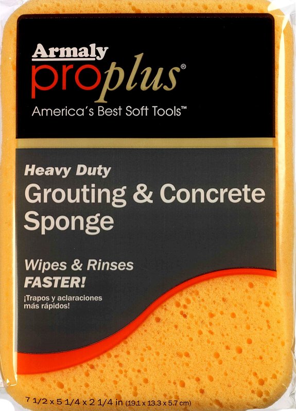 Armaly ProPlus 603 Grouting and Concrete Sponge, 7-1/2 in L, 5-1/4 in W, 2-1/4 in Thick, Polyester