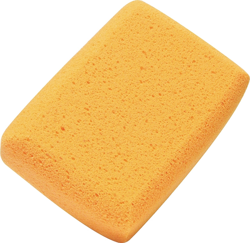M-D Tile Cleaning Sponge, 7-1/2 in L, 5 in W, Polyethylene, Yellow