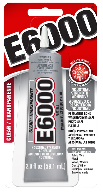 E6000 237032 Craft Adhesive, 2 oz, Tube, Clear