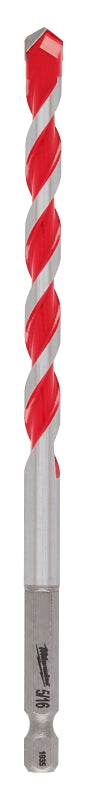 Milwaukee SHOCKWAVE Impact Duty 48-20-9016 Drill Bit, 5/16 in Dia, 6 in OAL, Wide Flute, 1/4 in Dia Shank, 3-Flat Shank
