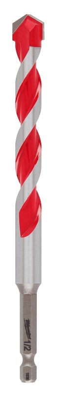 Milwaukee SHOCKWAVE 48-20-9030 Drill Bit with Power Tip, 1/2 in Dia, 6 in OAL, Wide Flute, 1/4 in Dia Shank, Hex Shank
