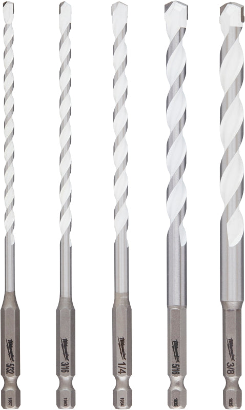 Milwaukee SHOCKWAVE Impact Duty 48-20-8898 Drill Bit Set, Multi-Material, 5-Piece, Carbide