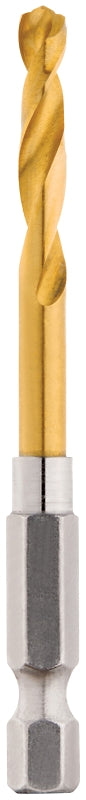 Milwaukee SHOCKWAVE 48-89-4609 Impact Drill Bit, 3/16 in Dia, 3 in OAL, Twist Flute, 1/4 in Dia Shank, Hex Shank