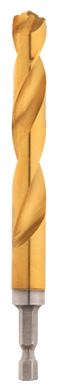 Milwaukee SHOCKWAVE 48-89-4629 Impact Drill Bit, 1/2 in Dia, 5.12 in OAL, Twist Flute, 1/4 in Dia Shank, Hex Shank